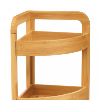 Estantería Rinconera en Bambú con 3 Niveles Canoply 61x23x23cm Thinia Home Estanterías 3