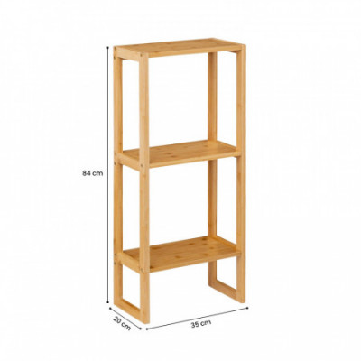 Estantería Modular en Bambú con 3 Niveles Canoply 84x35x20cm Thinia Home Estanterías 4