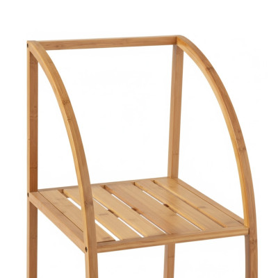 Estantería Arqueada en Bambú con 3 Niveles Canoply 110.5x37x35cm Thinia Home Estanterías 3