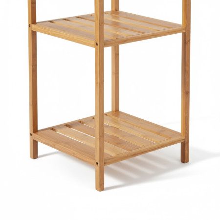Estantería Arqueada en Bambú con 3 Niveles Canoply 110.5x37x35cm Thinia Home Estanterías 4