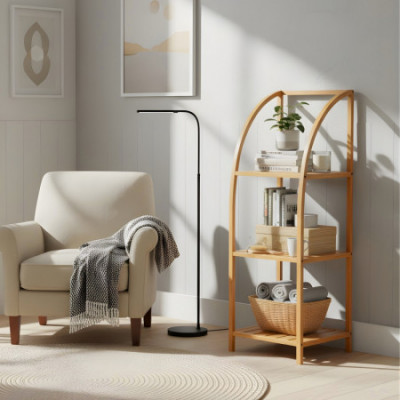 Estantería Arqueada en Bambú con 3 Niveles Canoply 110.5x37x35cm Thinia Home Estanterías 7
