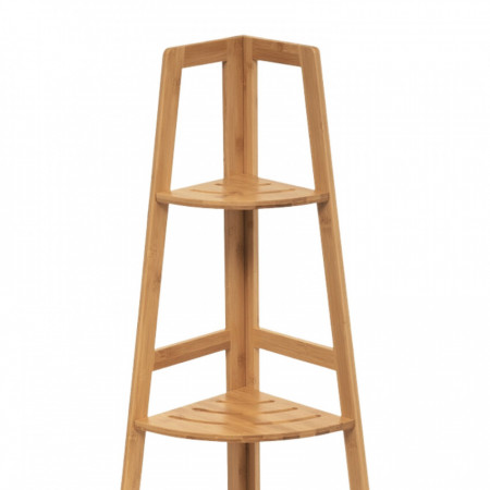 Estantería Esquinera en Bambú con 3 Niveles Canoply 103x31.9x31.9cm Thinia Home Estanterías 2