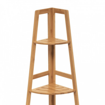 Estantería Esquinera en Bambú con 3 Niveles Canoply 103x31.9x31.9cm Thinia Home Estanterías 2