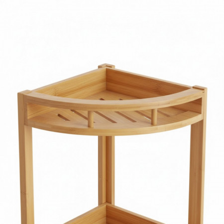 Estantería Rinconera en Bambú con 3 Niveles Canoply 85x29x29cm Thinia Home Estanterías 2