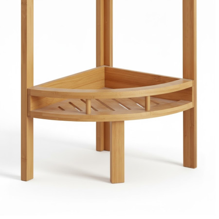 Estantería Rinconera en Bambú con 3 Niveles Canoply 85x29x29cm Thinia Home Estanterías 3
