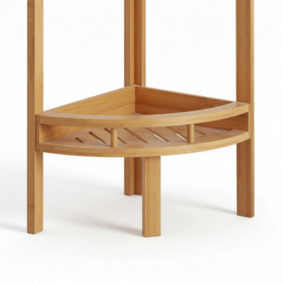 Estantería Rinconera en Bambú con 3 Niveles Canoply 85x29x29cm Thinia Home Estanterías 3