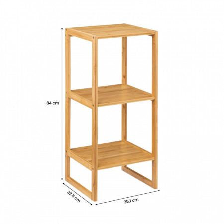 Estantería Modular en Bambú con 3 Niveles Canoply 84x35.1x33.5cm Thinia Home Estanterías 4