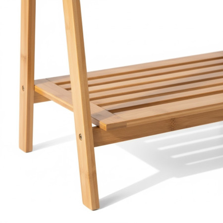 Toallero de Pie con Estantes en Bambú Canoply 152x53.2x32.4cm Thinia Home Ordenación Baño 4