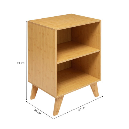 Mueble Modular en Bambú con 2 Niveles Canoply 70x45x35cm Thinia Home Cajoneras 4