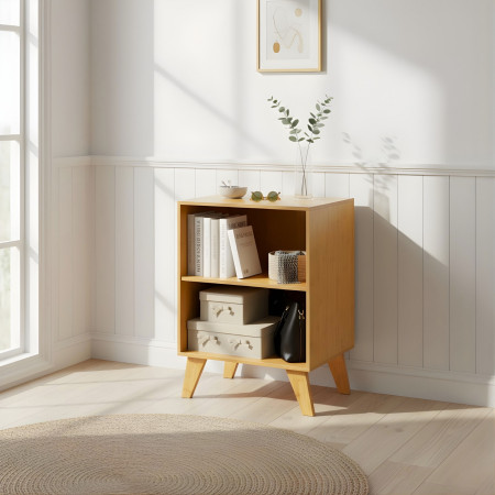 Mueble Modular en Bambú con 2 Niveles Canoply 70x45x35cm Thinia Home Cajoneras 5