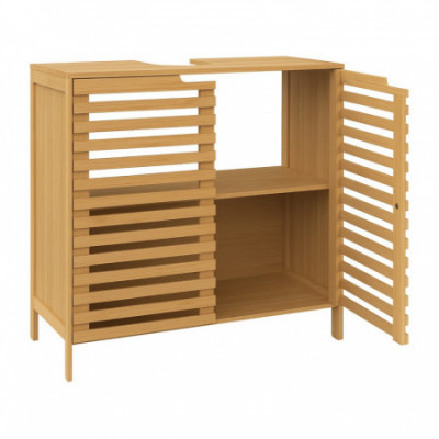 Mueble para Lavabo en Bambú con 2 Niveles Canoply 59.1x28x60.5cm Thinia Home Cajoneras 2