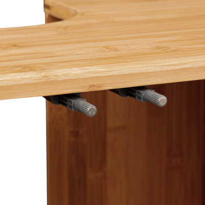 Mueble para Lavabo en Bambú con 3 Niveles Canoply 80x33.5x69.5cm Thinia Home Cajoneras 4