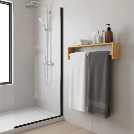 Pack 2 Estantes de Pared en Bambú Canoply 14x50x10cm Thinia Home Estanterías 7