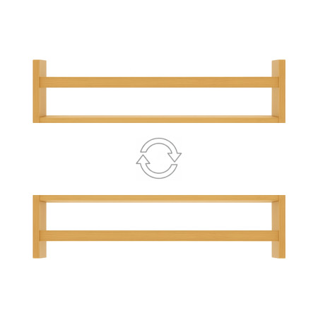 Pack 2 Estantes de Pared en Bambú Canoply 15x70x12cm Thinia Home Estanterías 2