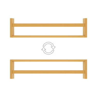 Pack 2 Estantes de Pared en Bambú Canoply 15x70x12cm Thinia Home Estanterías 2