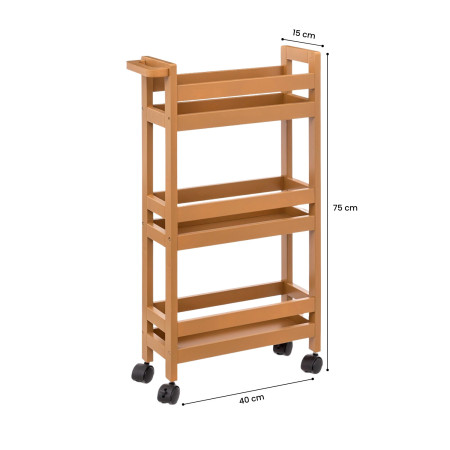 Carrito con Ruedas en Polietileno Canoply 70x40x15cm Thinia Home Mesas de Comedor 4