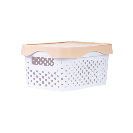 Cesta Mediana de Ordenación Rectangular con Tapa Zest 7house Ordenación Baño 2