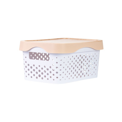 Cestino rettangolare medio con coperchio Zest 7house