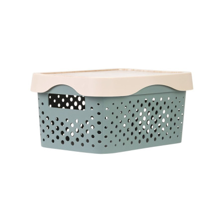 Cesta Mediana de Ordenación Rectangular con Tapa Zest 7house Ordenación Baño 1