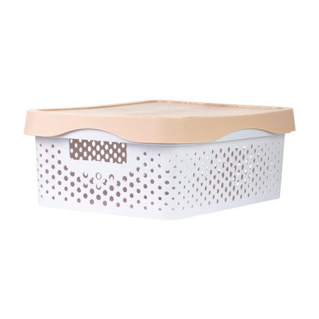 Cesta Grande de Ordenación Rectangular con Tapa Zest 7house Ordenación Baño 1