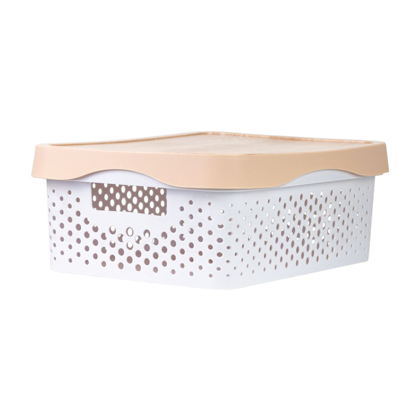 Cesta Grande de Ordenación Rectangular con Tapa Zest 7house Ordenación Baño 1