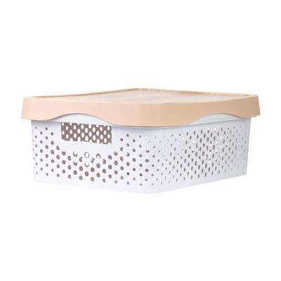 Cesta Grande de Ordenación Rectangular con Tapa Zest 7house Ordenación Baño 1