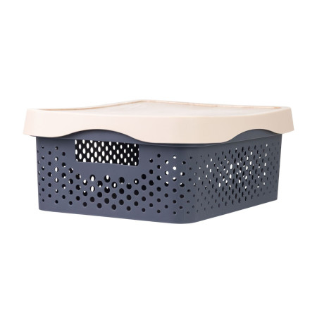 Cesta Grande de Ordenación Rectangular con Tapa Zest 7house Ordenación Baño 1