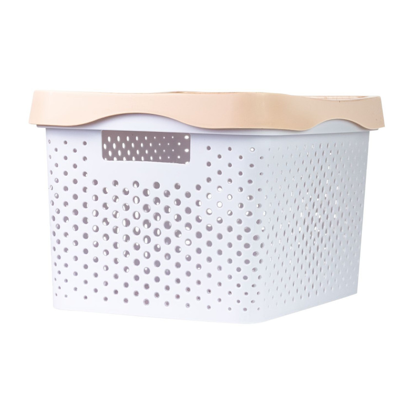 Cesta Alta de Ordenación Rectangular con Tapa Zest 7house Ordenación Baño 1