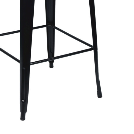 Mesa Alta Industrial Cuadrada de Madera y Acero 60x60x105cm 7house Mesas de Comedor 3