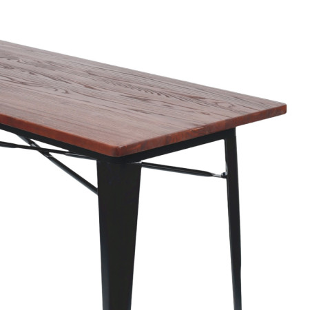 Mesa de Comedor Industrial Rectangular de Madera y Acero 120x60x76cm 7house Mesas de Comedor 2