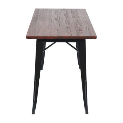 Mesa de Comedor Industrial Rectangular de Madera y Acero 120x60x76cm 7house Mesas de Comedor 4