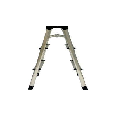 Escalera Plegable de Aluminio 3 Peldaños Plateada 59x39x60cm 7house Escaleras 3