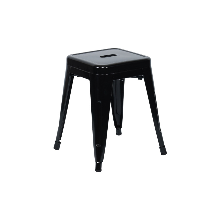 Taburete Bajo Industrial Apilable de Acero 38x38x46cm Thinia Home Taburetes 1