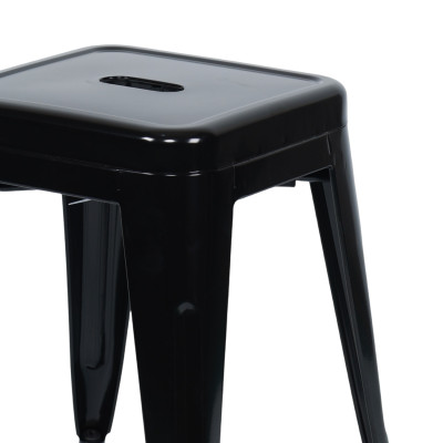 Taburete Bajo Industrial Apilable de Acero 38x38x46cm Thinia Home Taburetes 2