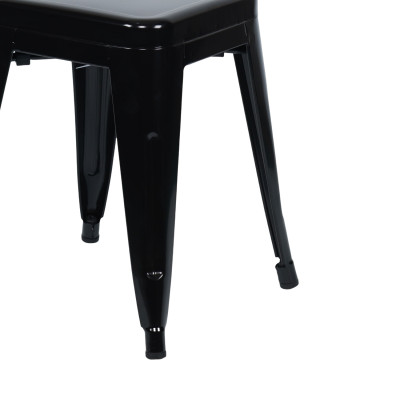 Pack 4 Taburetes Bajos Industriales Apilables de Acero 38x38x46cm Thinia Home Taburetes 4