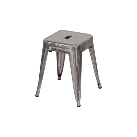 Taburete Bajo Industrial Apilable de Acero 38x38x46cm Thinia Home Taburetes 1