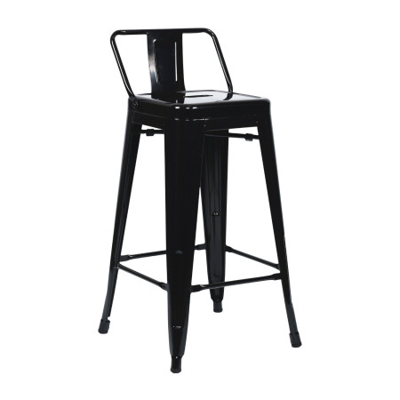 Taburete Alto Industrial Apilable de Acero 41x41x85cm Thinia Home Taburetes 1