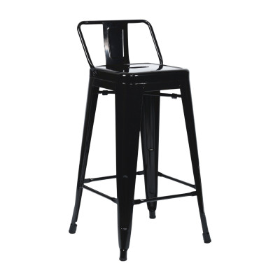 Taburete Alto Industrial Apilable de Acero 41x41x85cm Thinia Home Taburetes 1