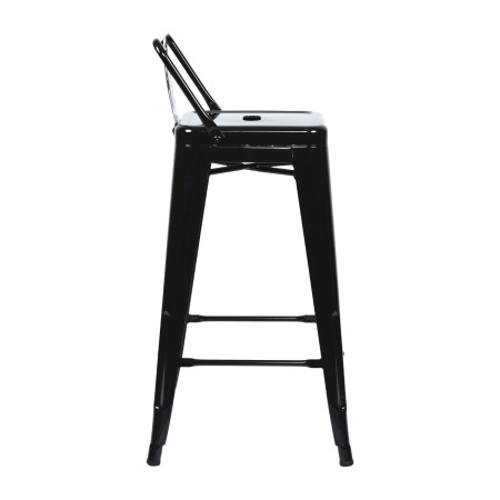 Taburete Alto Industrial Apilable de Acero 41x41x85cm Thinia Home Taburetes 3