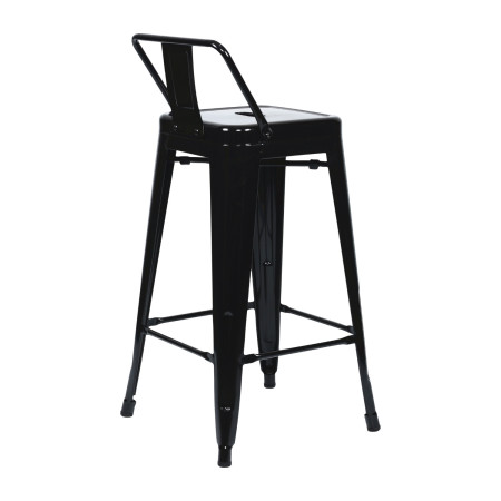 Taburete Alto Industrial Apilable de Acero 41x41x85cm Thinia Home Taburetes 4