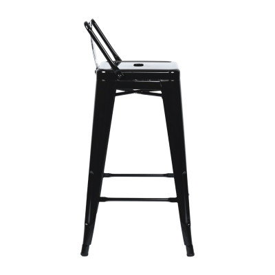 Pack 2 Taburetes Altos Industriales Apilables de Acero 41x41x85cm Thinia Home Taburetes 4