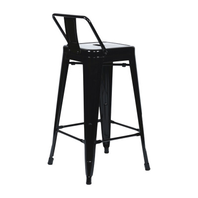 Pack 4 Taburetes Altos Industriales Apilables de Acero 41x41x85cm Thinia Home Taburetes 5