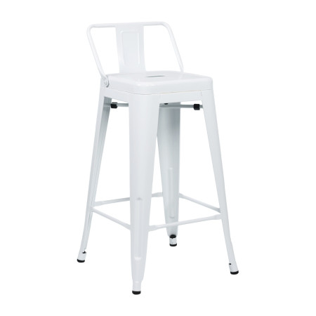Taburete Alto Industrial Apilable de Acero 41x41x85cm Thinia Home Taburetes 1
