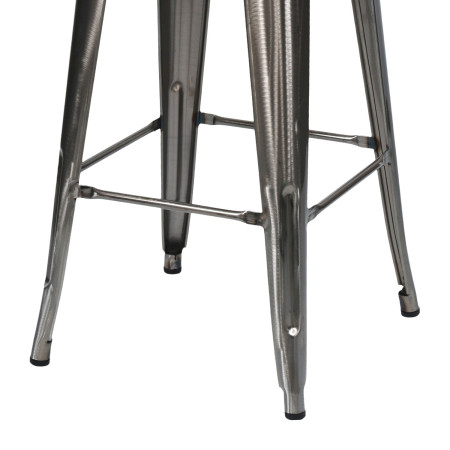 Pack 10 Taburetes Medios Industriales Apilables de Acero y Madera 43x43x76cm Thinia Home Taburetes 14