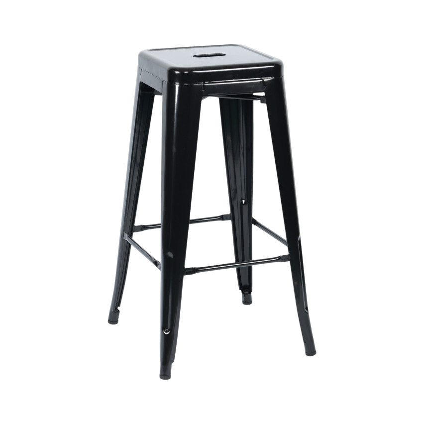 Taburete Medio Industrial Apilable de Acero 43x43x76cm Thinia Home Taburetes 1
