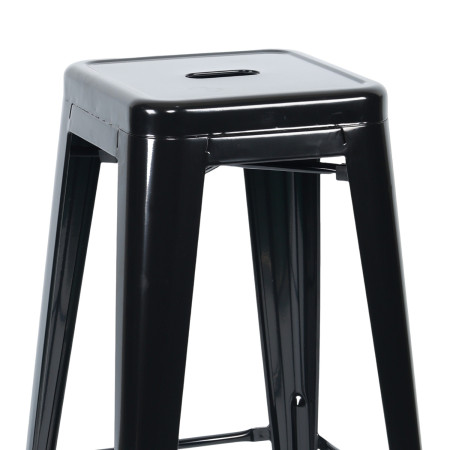 Pack 2 Taburetes Medios Industriales Apilables de Acero 43x43x76cm Thinia Home Taburetes 3