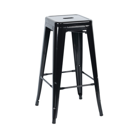 Pack 4 Taburetes Medios Industriales Apilables de Acero 43x43x76cm Thinia Home Taburetes 2