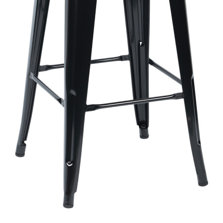 Pack 4 Taburetes Medios Industriales Apilables de Acero 43x43x76cm Thinia Home Taburetes 4