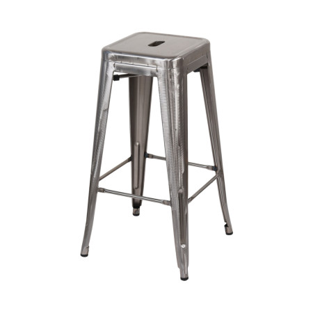 Taburete Medio Industrial Apilable de Acero 43x43x76cm Thinia Home Taburetes 1