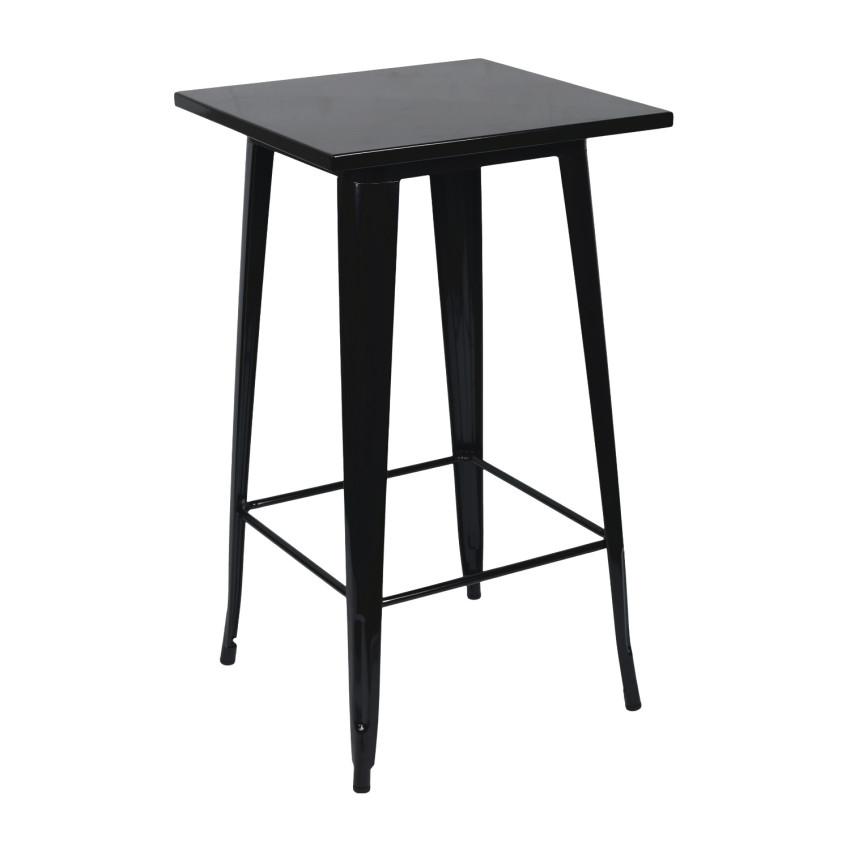 Mesa Alta Industrial Cuadrada de Acero 60x60x105cm Thinia Home Mesas de Comedor 1